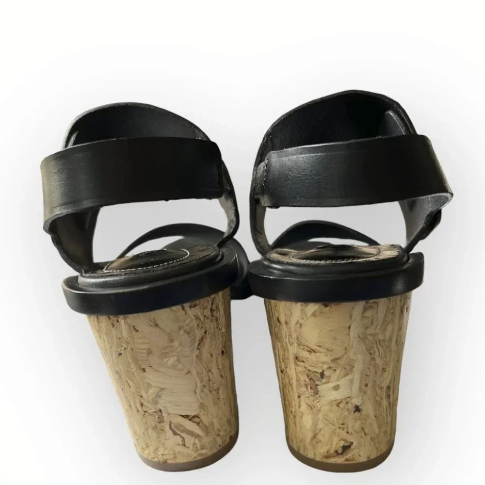 Balenciaga Black with Cork heels Sandals - Brand New!! Shoes - Picture 3 of 5
